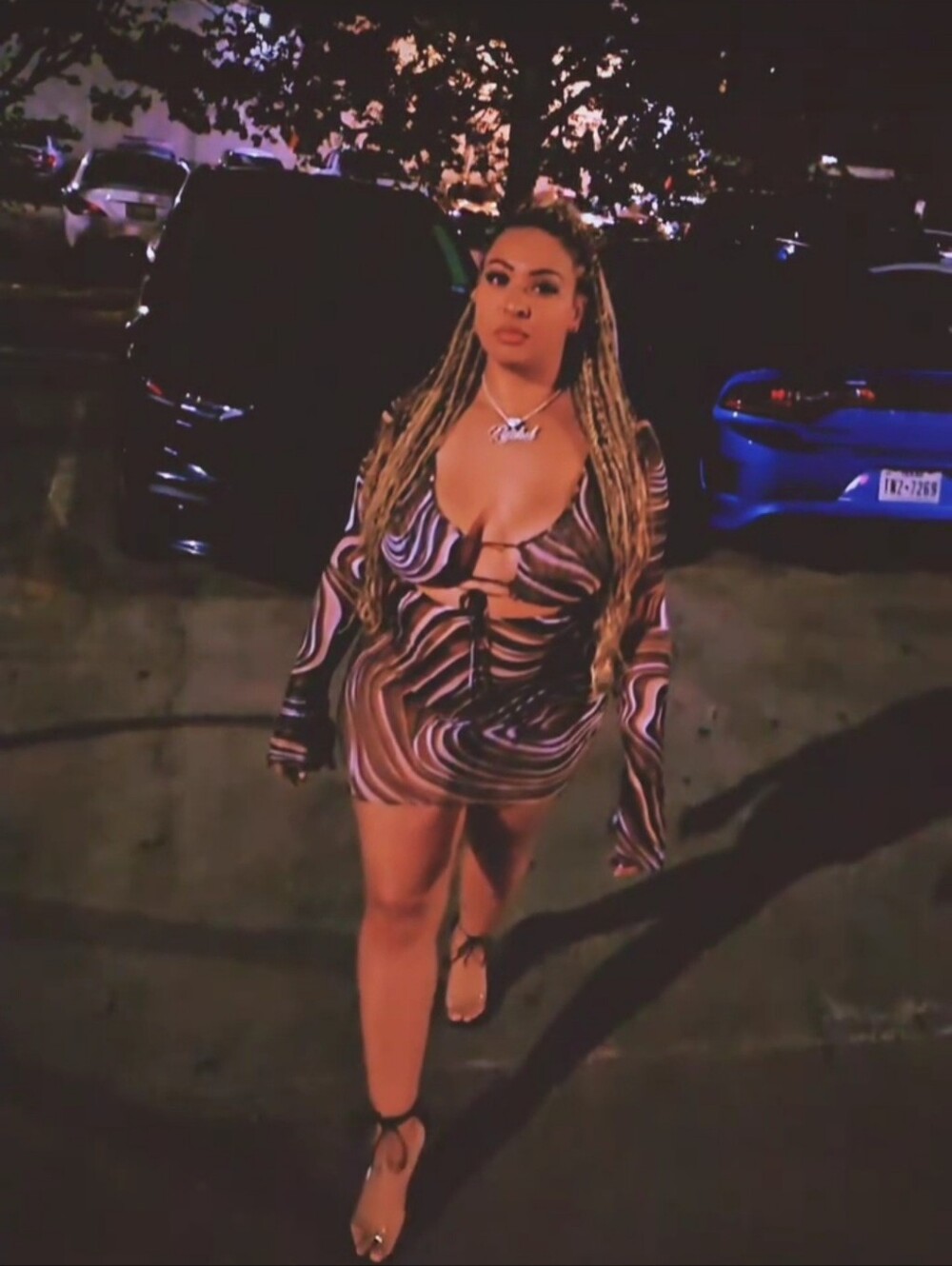 Fashion Nova Brown Swirl Mini Dress